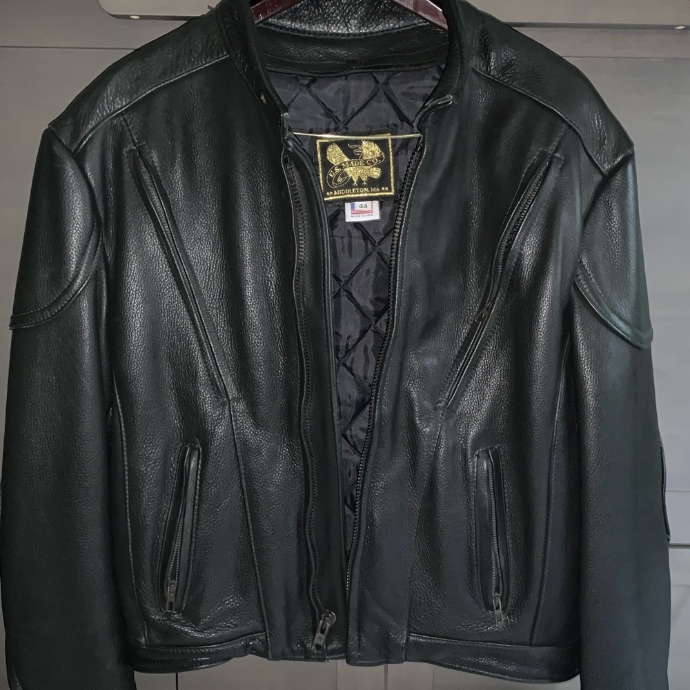 Vintage US Made CO. Leather Motorcycle Jacket
